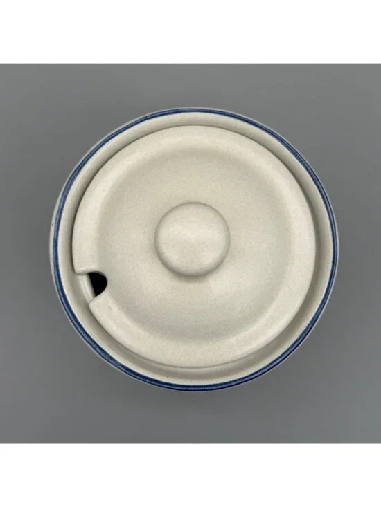 Pfaltzgraff Yorktowne 16oz Stoneware Honey Pot & Lid #480 Blue Lettering - Picture 6 of 9